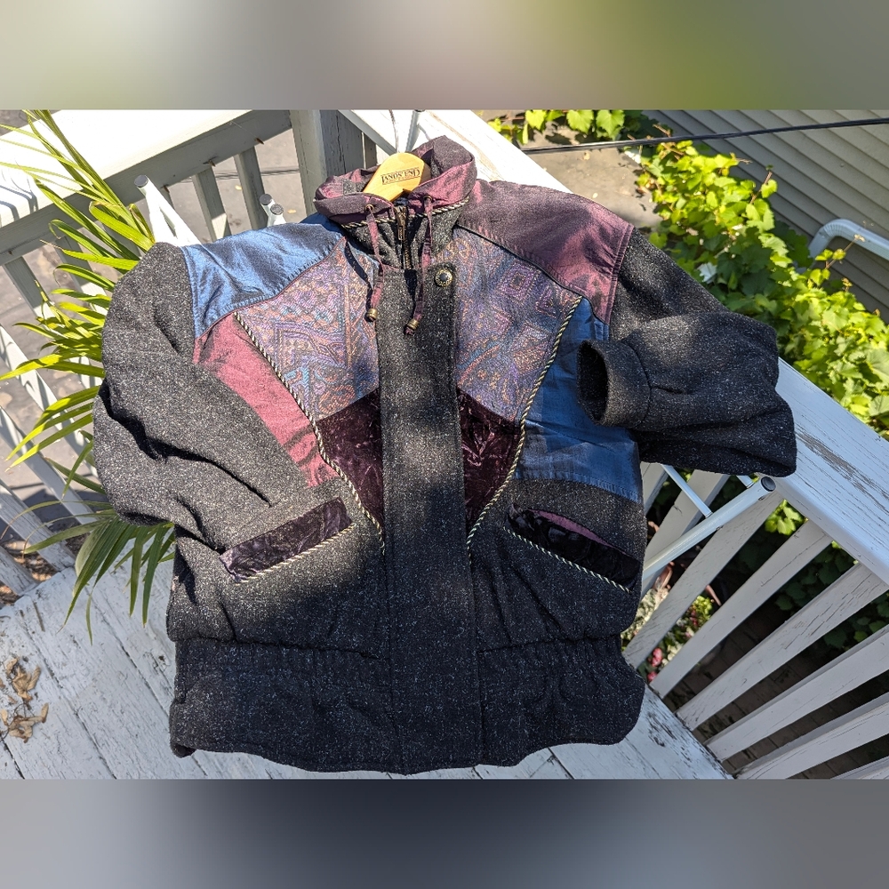 Vintage 80s Patchwork Bomber Jacket - image 8